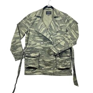 Lucky Brand Jacket Women's S Camo Button Field Utility Military Army Grunge‎